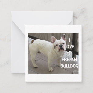Cartão De Notas Eu Amo Meu Buldogue Francês