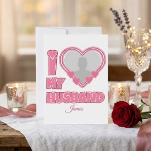 Cartão De Notas Eu Amo Meu Marido Personalizado – Adicionar Foto e