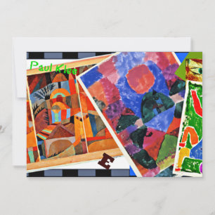 Cartão De Notas Eu amo Paul Klee, colagem,