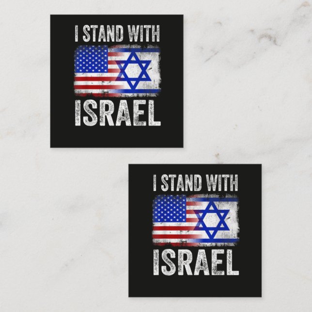 Cartão De Notas Eu apoio Israel (Frente/Verso)