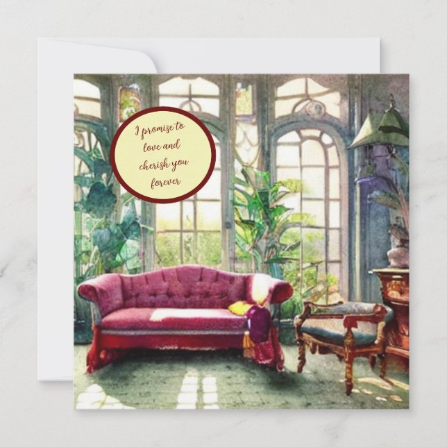 Cartão De Notas Eu prometo amar e acariciá-lo para sempre (Frente)