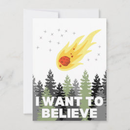 Cartão De Notas Eu Quero Acreditar Asteroid Notecard