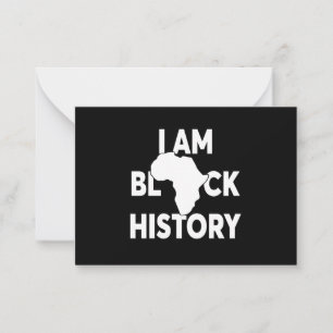 Cartão De Notas Eu sou a história negra, vidas negras são importan