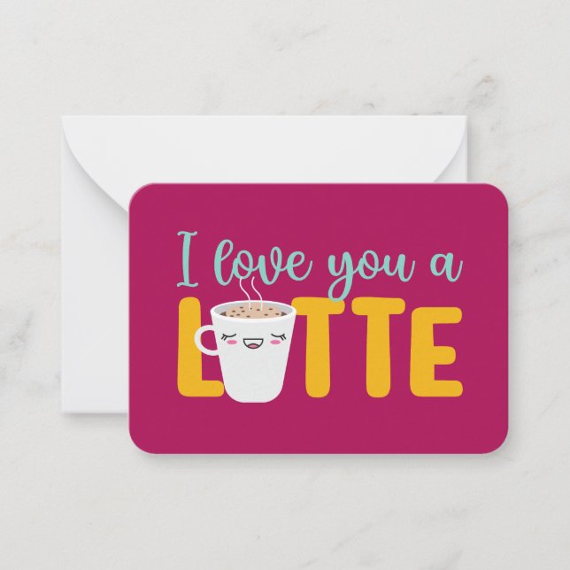 Cartão De Notas Eu Te Amo Um Dia de os namorados Latim Engraçado (Frente)