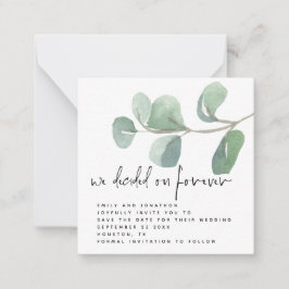 Cartão De Notas Eucalyptus decidiu salvar a data para sempre