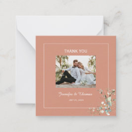 Cartão De Notas Eucalyptus Greenery e Terracotta Botânico Elegante