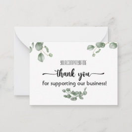 Cartão De Notas Eucalyptus Obrigado Por Apoiar A Nossa Empresa