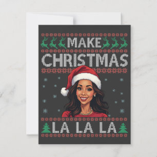 Cartão De Notas Faça o Kamala da camisola de Natal La La La Feia
