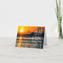 Cartão De Notas Faça todas as coisas pôr do sol e juncos