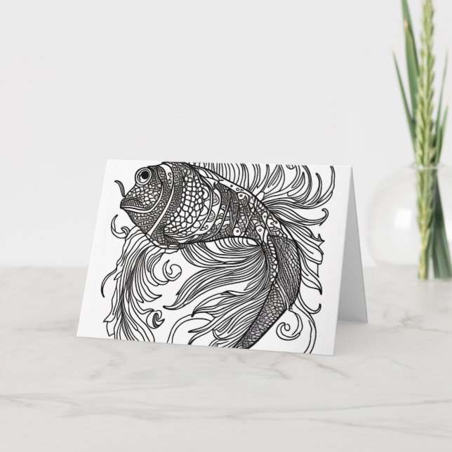 Cartão De Notas Face de Peixe (Frente)