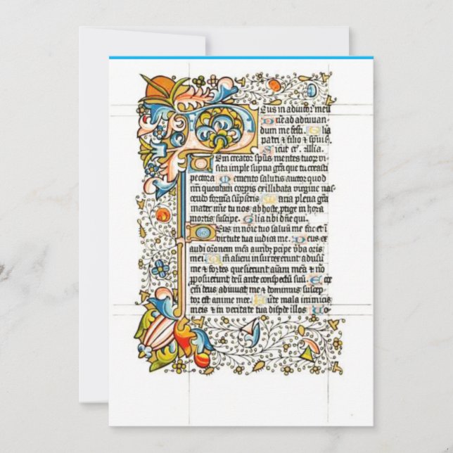 CARTÃO DE NOTAS FÁCIL DE MANUSCRITO NA BIBLIOTECA LAMBETH PALACE, (Frente)