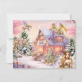 Cartão De Notas Fada Mágica e Caprichosa do Natal