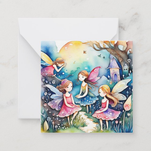 Cartão De Notas Fadas mágicas da Fairyland (Frente)