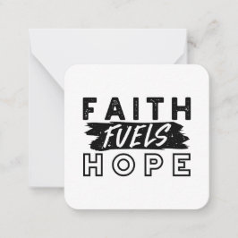 Cartão De Notas Faith Fuels Hope Quote – Uplifting Christian Art