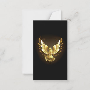 Cartão De Notas Falsa Paz Pombo Folha de Ouro em Preto
