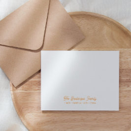 Cartão De Notas FAMÍLIA NOTECARDS Papel de carta Nomes cursivos La