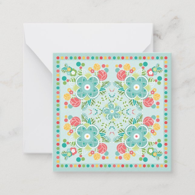 Cartão De Notas Fantasy Floral Tile-Summer Meadow  (Frente)