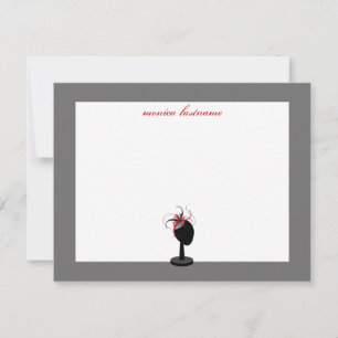 Cartão De Notas Fascinator & suporte do chapéu - Notecards liso