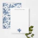 Cartão De Notas Fazenda russa da Vintage - Azul e branco francês<br><div class="desc">Este adorável padrão antigo do Tóile de jouy francês,  datado de cerca de 1780,  mostra cenas de alegre fazenda rústica incluindo animais,  ruínas antigas,  casacos e camponeses envolvidos no trabalho e brincam de azul sobre fundo branco.</div>