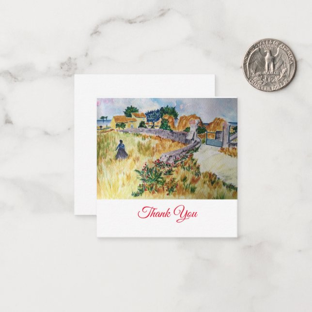 Cartão De Notas Feira de Provença ao Estilo de Van Gogh (Frente/Verso In Situ)