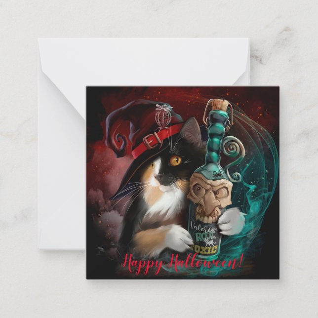 Cartão De Notas Feiticeiro de três ajustados e uma garrafa de vale (Frente)