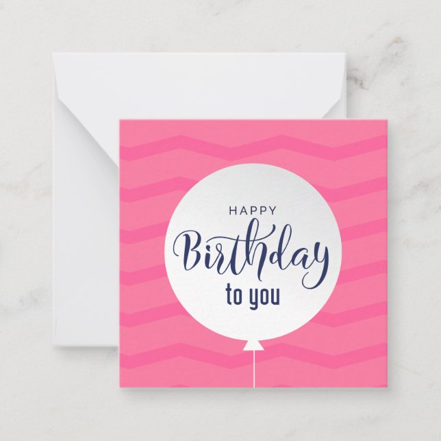 Cartão De Notas Feliz aniversário (Frente)