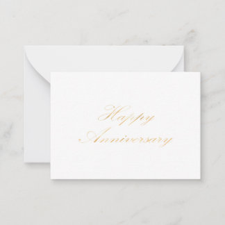 Cartão De Notas Feliz Aniversário fonte dourada script branco