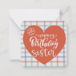 Cartão De Notas Feliz Aniversário Irmã