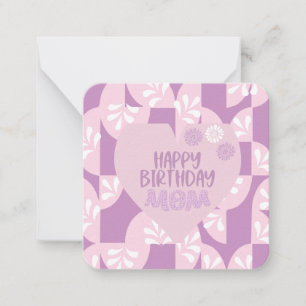 Cartão De Notas Feliz Aniversário Mãe