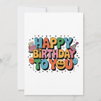 Cartão De Notas Feliz Aniversário Sorridente
