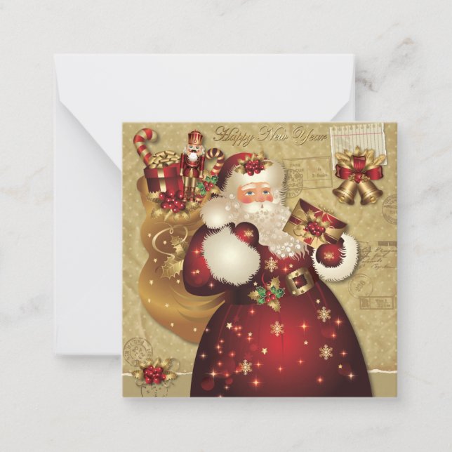 Cartão De Notas Feliz ano novo (Frente)