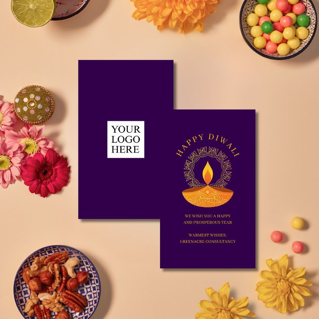 Cartão De Notas Feliz Apreciação do Cliente Diwali (Criador carregado)