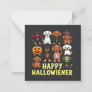 Cartão De Notas Feliz Cãozinho de Halloween Assustador