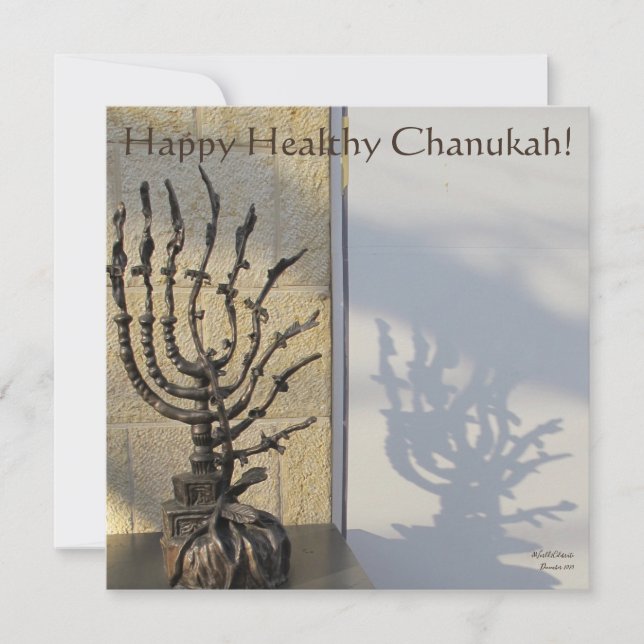Cartão De Notas Feliz Chanukah Saudável! (Frente)