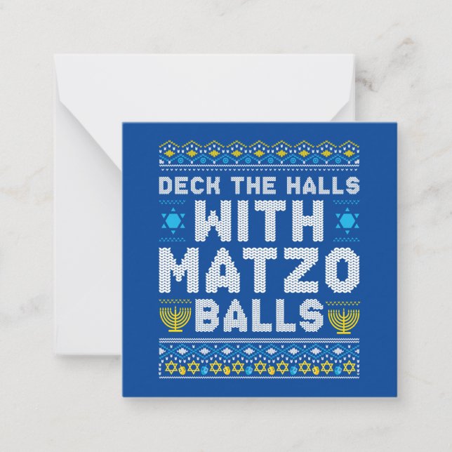 Cartão De Notas Feliz Chrismukkah Natal Judeu Hanukkah (Frente)