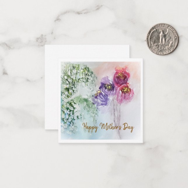 Cartão De Notas Feliz Dia das Mães (Frente/Verso In Situ)