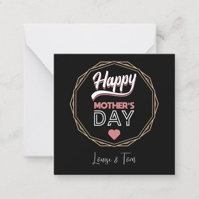 Cartão De Notas Feliz dia das mães (Frente)