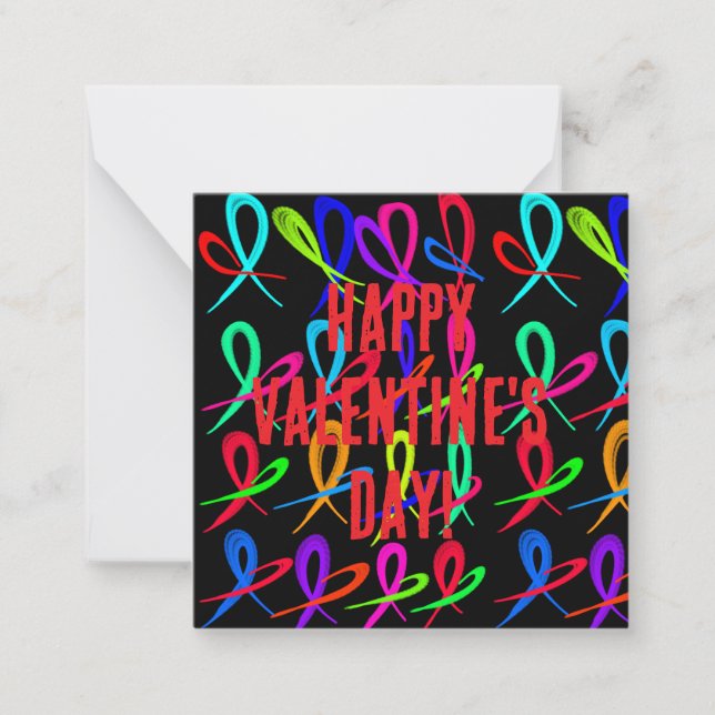 Cartão De Notas Feliz dia de os namorados (Frente)