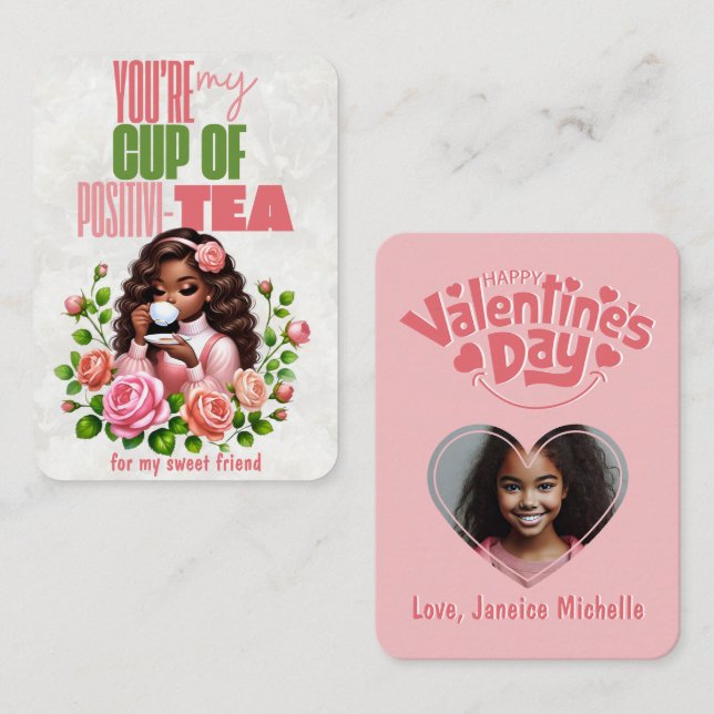 Cartão De Notas Feliz Dia dos Namorados da Sala de Aula Positivi-T (Frente/Verso)