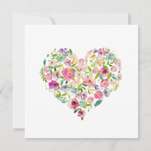 Cartão De Notas Feliz Dia dos Namorados xoxo Arte de Coração Flora