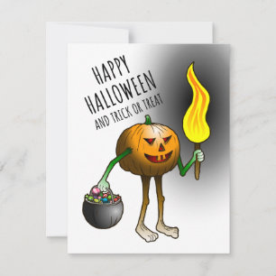 Cartão De Notas Feliz Halloween e Doce ou Travessura
