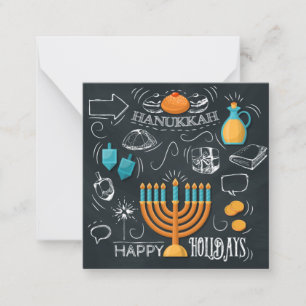 Cartão De Notas Feliz Hanukkah