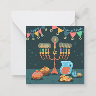 Cartão De Notas Feliz Hanukkah