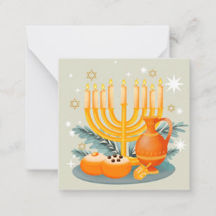 Cartão De Notas Feliz Hanukkah