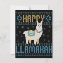 Feliz LLamakah Engraçado Presente Judaico de Hanuk