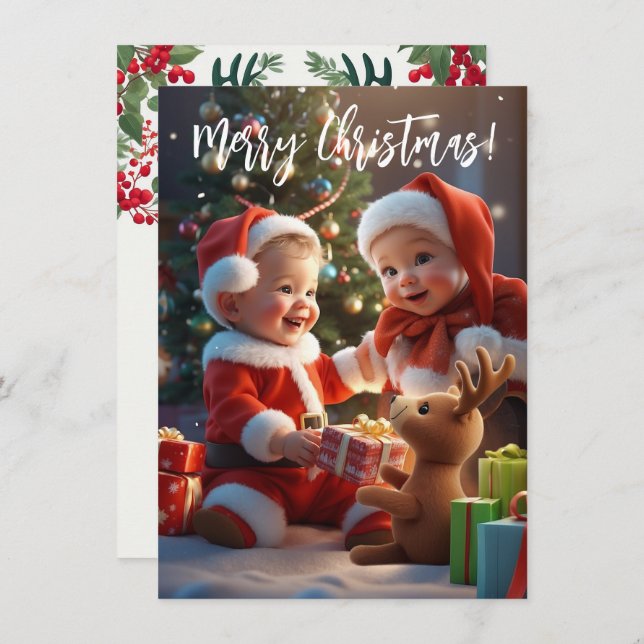 Cartão De Notas Feliz Natal (Frente/Verso)