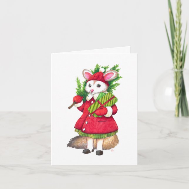 Cartão De Notas Feliz Natal de Patrick e Destino (Frente)