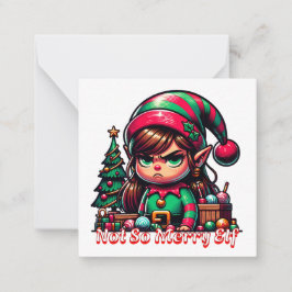 Cartão De Notas Feliz Natal deste pequeno elfo rabugento