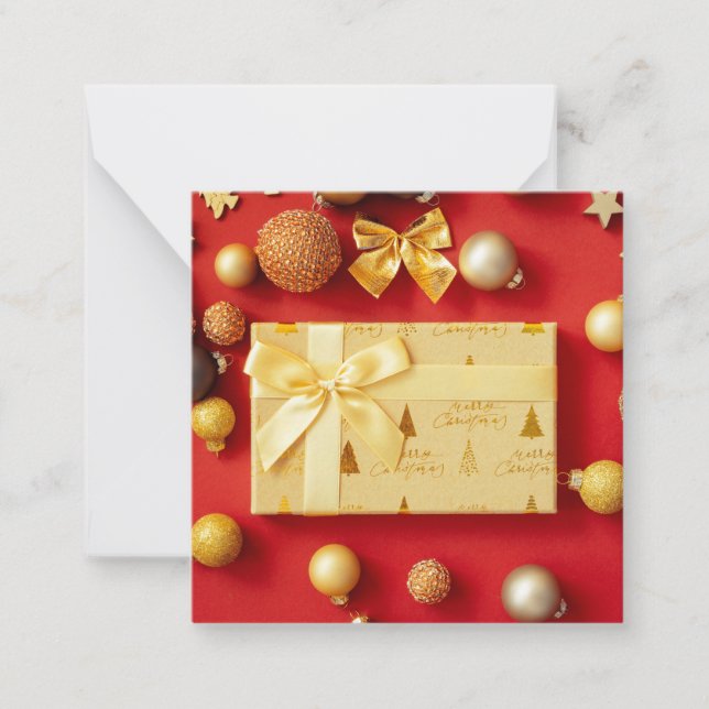 Cartão De Notas Feliz Natal e Ano Novo (Frente)