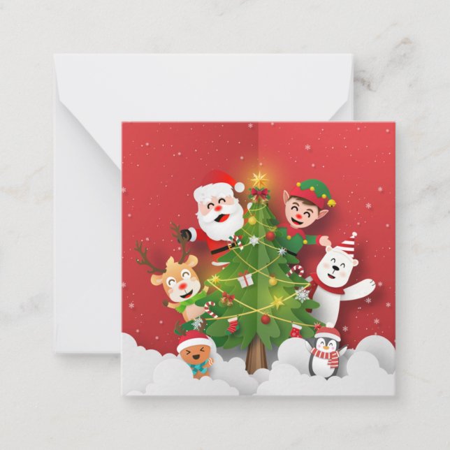 Cartão De Notas Feliz Natal/Feliz Ano Novo (Frente)